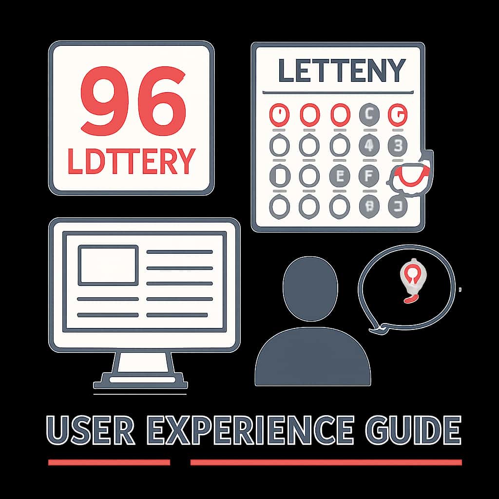 An educational diagram detailing the 96 Lottery User Experience Guide.