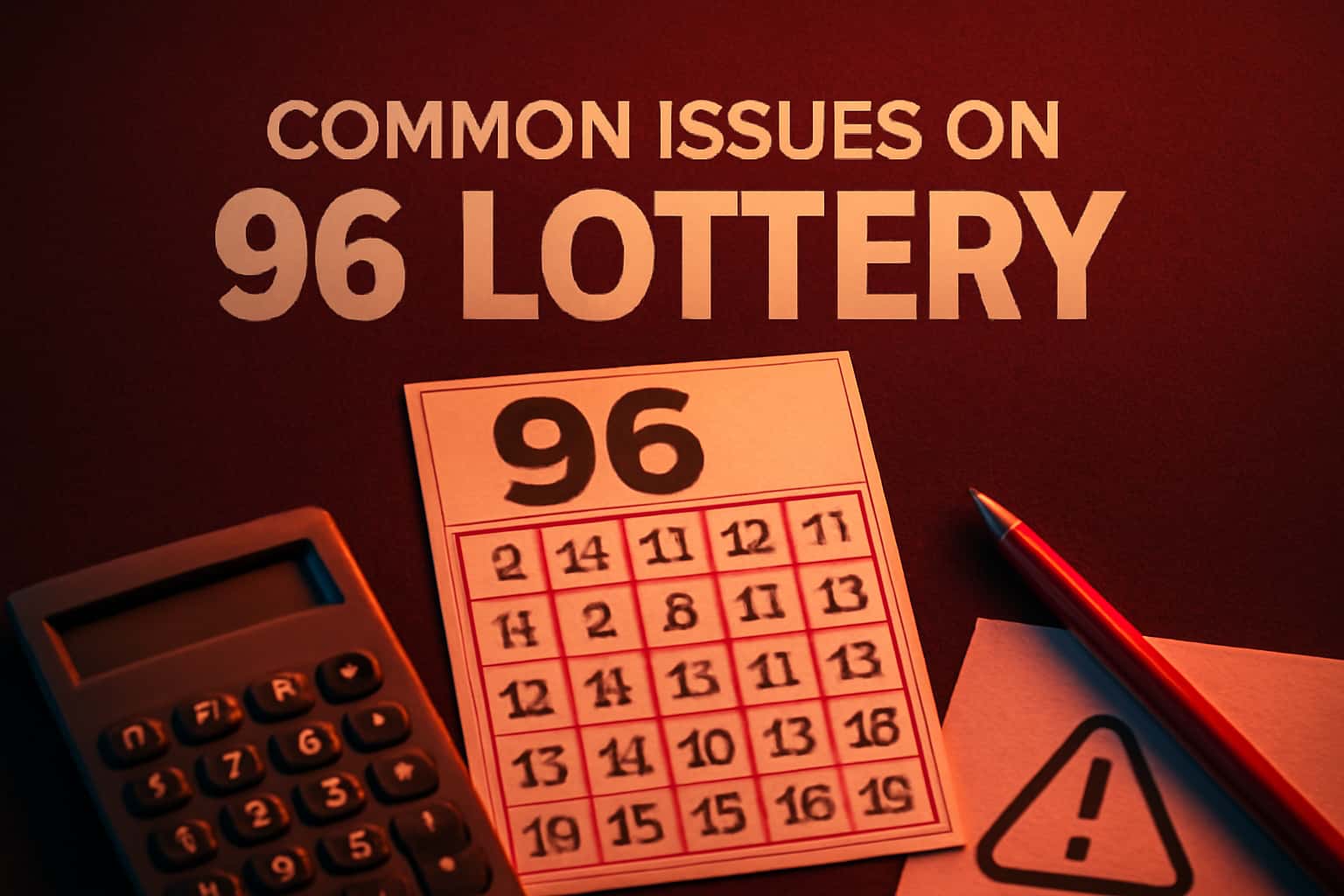 An image depicting common issues associated with the 96 Lottery platform.