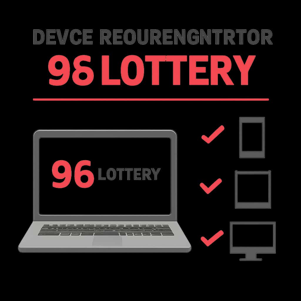 An educational diagram illustrating device requirements for 96 Lottery.