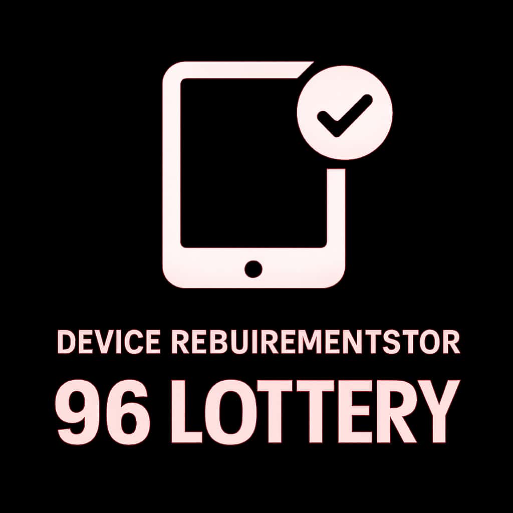 An icon representing device requirements for 96 Lottery.