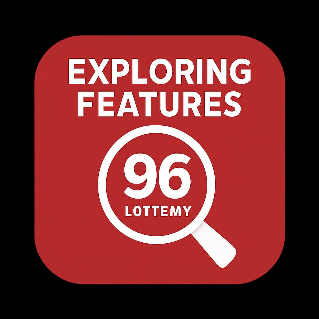 A badge concept symbolizing the exploration of 96 Lottery features.
