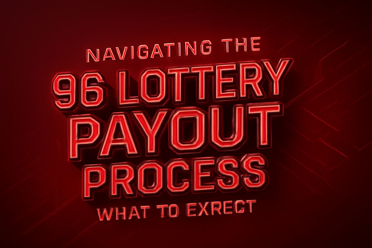A neutral informational scene showcasing the 96 Lottery features with clear text.