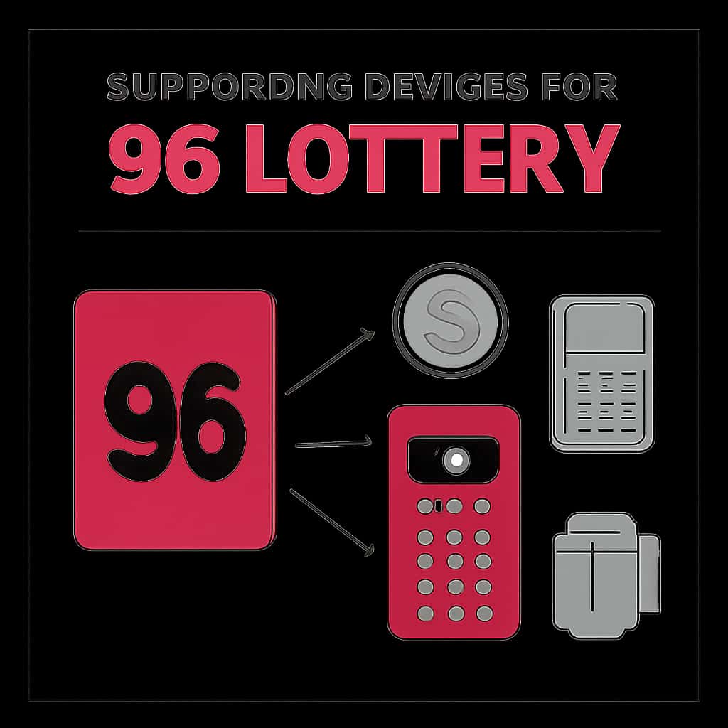 An educational diagram related to supporting devices for 96 Lottery.