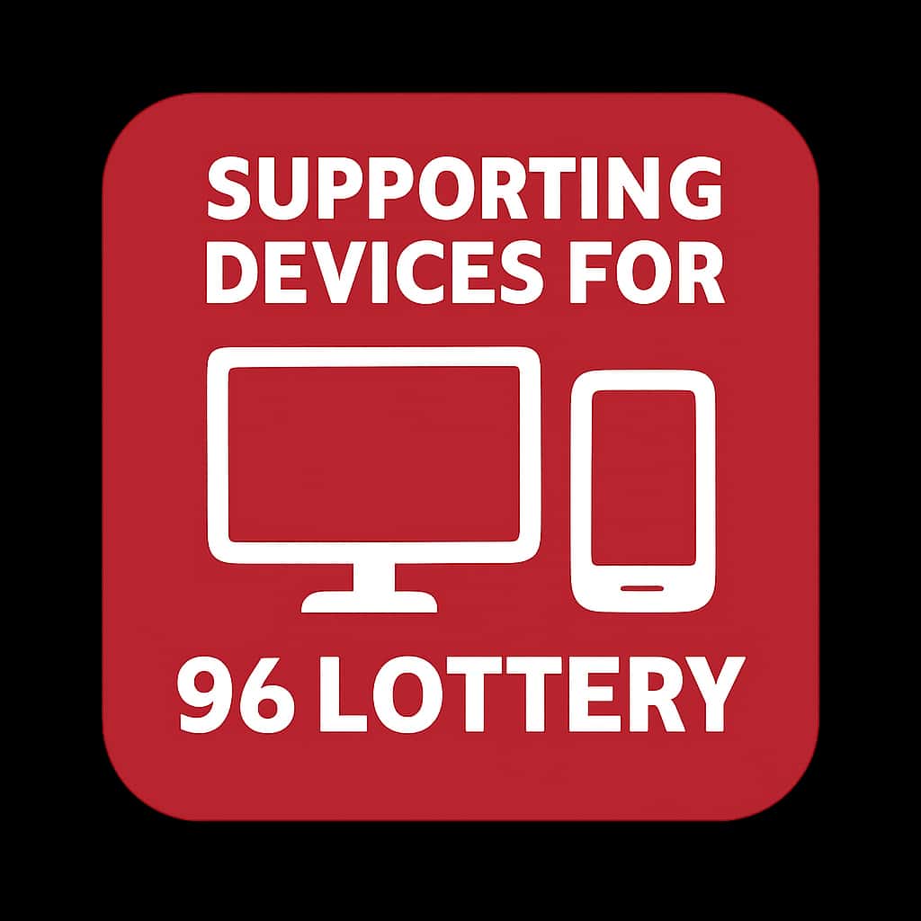An icon illustrating support for devices in the context of 96 Lottery.