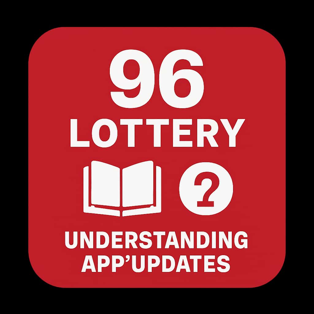 A badge design symbolizing the guide on 96 Lottery app updates.