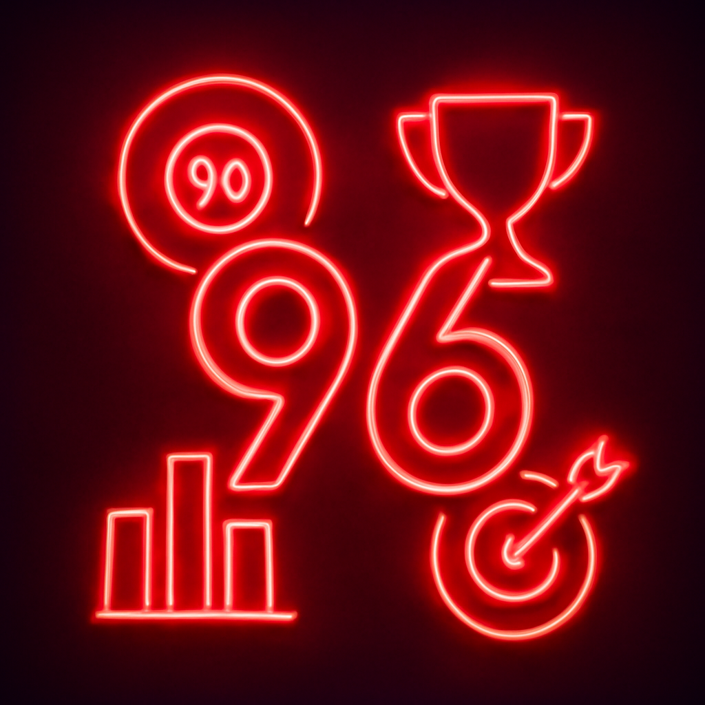 A professional icon representing the 96 Lottery User Experience Guide.